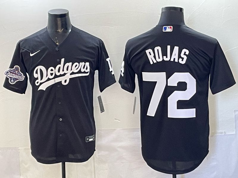 Men 2026 Nike Los Angeles Dodgers #72 Rojas Black Game MLB Jersey 06->los angeles dodgers->MLB Jersey